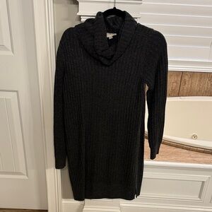 LOFT Charcoal Cowl Neck Sweater